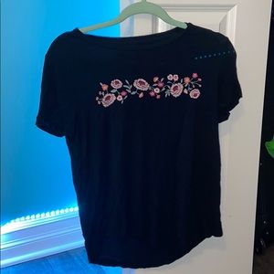 Aeropostale Black Flower Tee